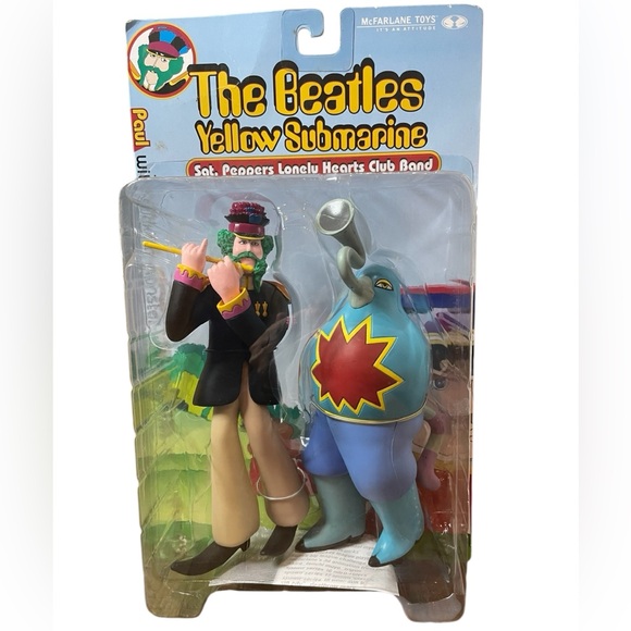 The Beatles PAUL & Sucking Monster Yellow Submarine McFarlane Toys 2000 NOS - Picture 1 of 9